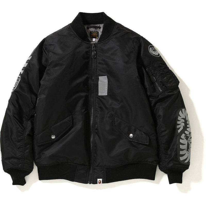 BAPE Reflector Shark MA-1 Black