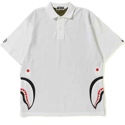 BAPE Relax Silhouette Side Shark Polo White/Green