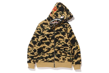 BAPE Reversible Shark Full Zip Hoodie Black/Yellow Camo
