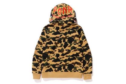 BAPE Reversible Shark Full Zip Hoodie Black/Yellow Camo