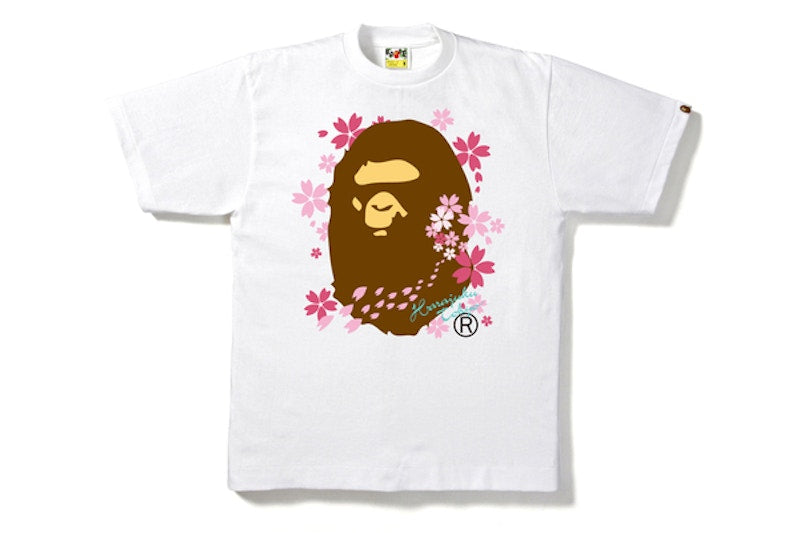 BAPE Sakura Ape Head Tee White