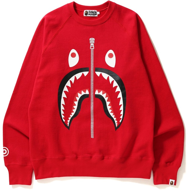 BAPE Shark Crewneck Crewneck Red
