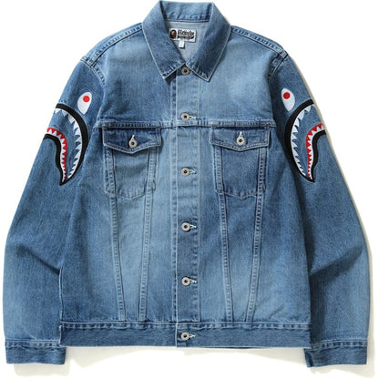 BAPE Shark Embroidery Denim Jacket Jacket Indigo