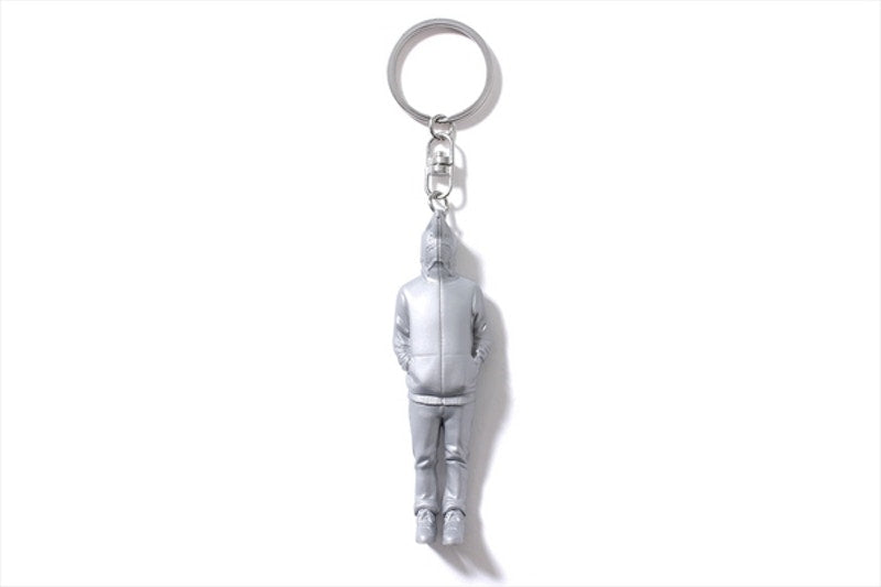 BAPE Shark Figure Key Holder Silver