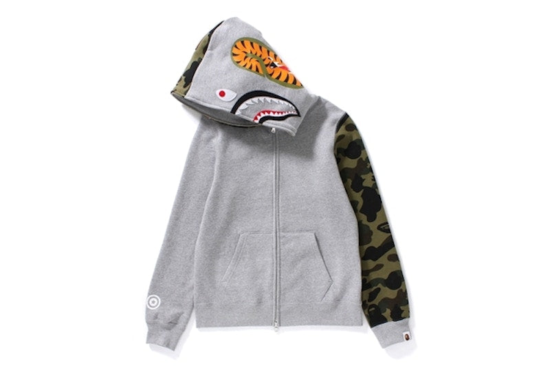 BAPE Shark Full Zip Hoodie (Ladies) Gray