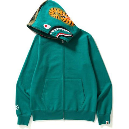 BAPE Shark Full Zip Hoodie Green