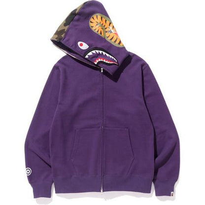 BAPE Shark Full Zip Hoodie Purple