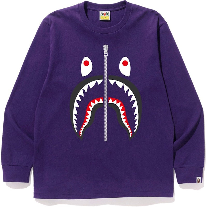 BAPE Shark L/S Tee Purple