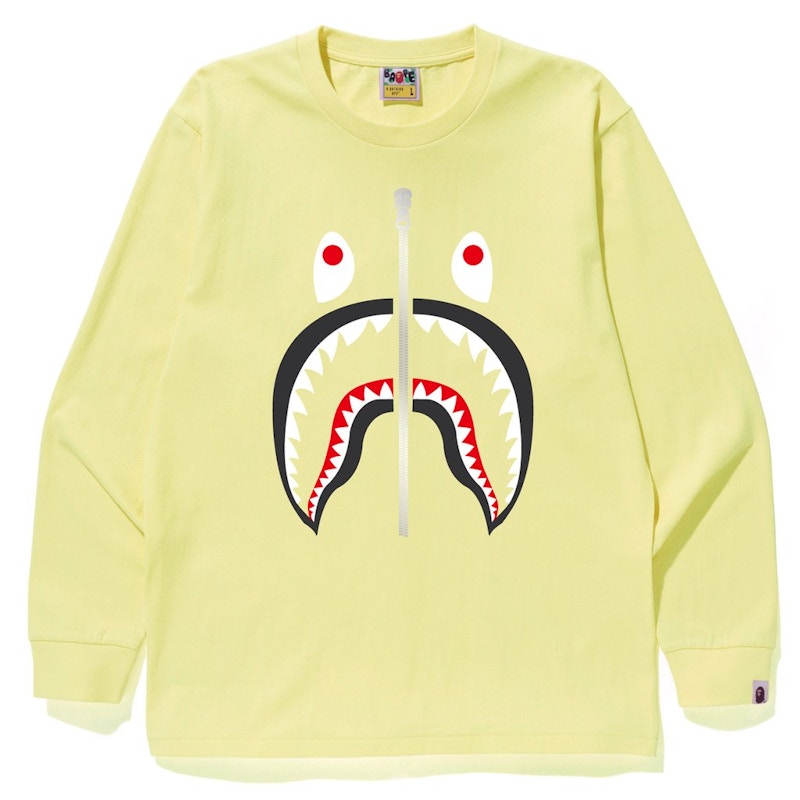BAPE Shark L/S Tee Tee Yellow