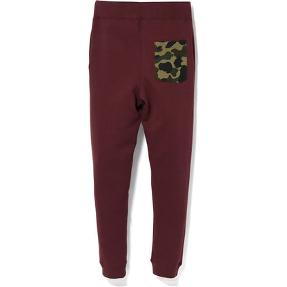 BAPE Shark Slim Sweat Pants Burgundy/Green