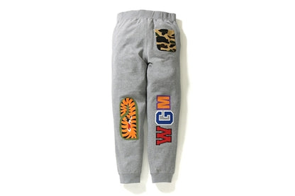 BAPE Shark Slim Sweat Pants Gray