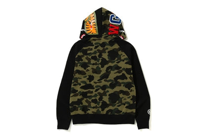 BAPE Shark Wide Half Zip Pullover Hoodie Black