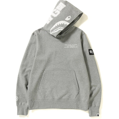BAPE Shark Wide Pullover Hoodie Grey