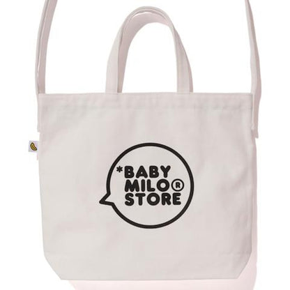 BAPE Shoulder Eco Tote 16oz Canvas White