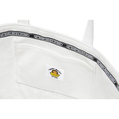 BAPE Shoulder Eco Tote 16oz Canvas White