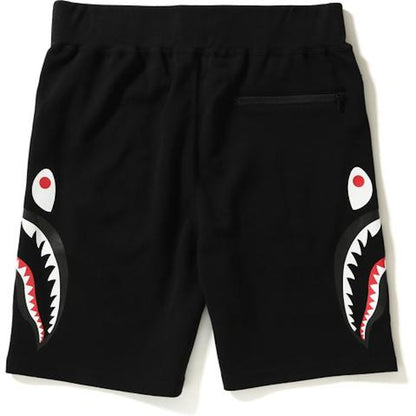 BAPE Side Shark Double Knit Sweat Shorts Black