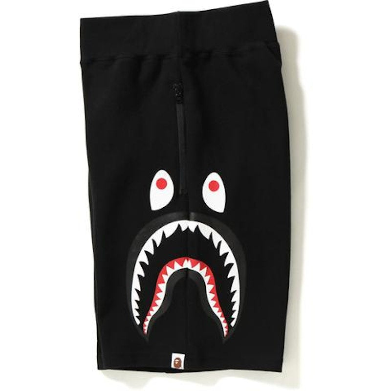 BAPE Side Shark Double Knit Sweat Shorts Black