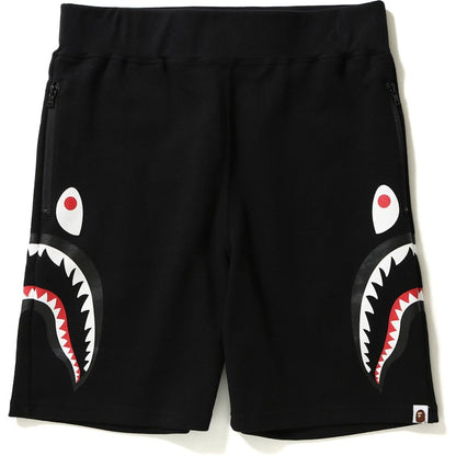 BAPE Side Shark Double Knit Sweat Shorts Black