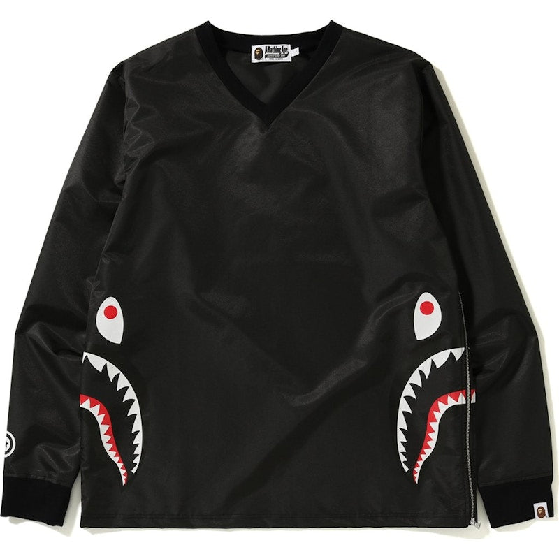 BAPE Side Zip Shark Windbreaker Black
