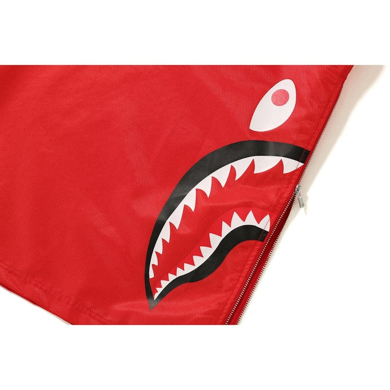 BAPE Side Zip Shark Windbreaker Red
