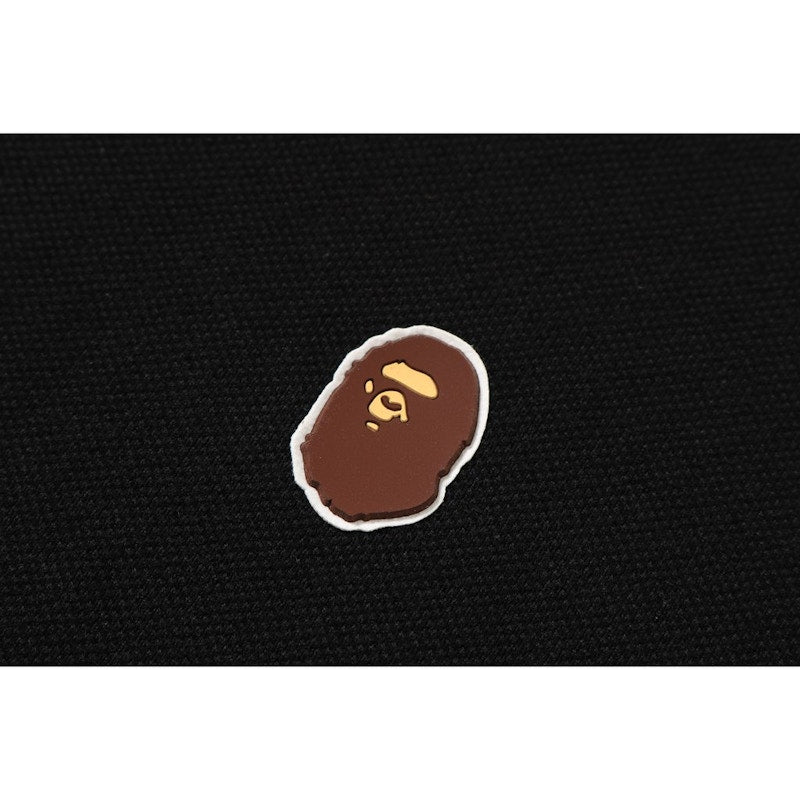 BAPE Silicon Ape Head One Point Polo Black