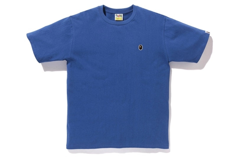 BAPE Silicon Ape Head One Point Tee Blue