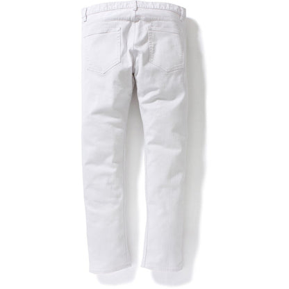 BAPE Slim Color Stretch Pants Pants White