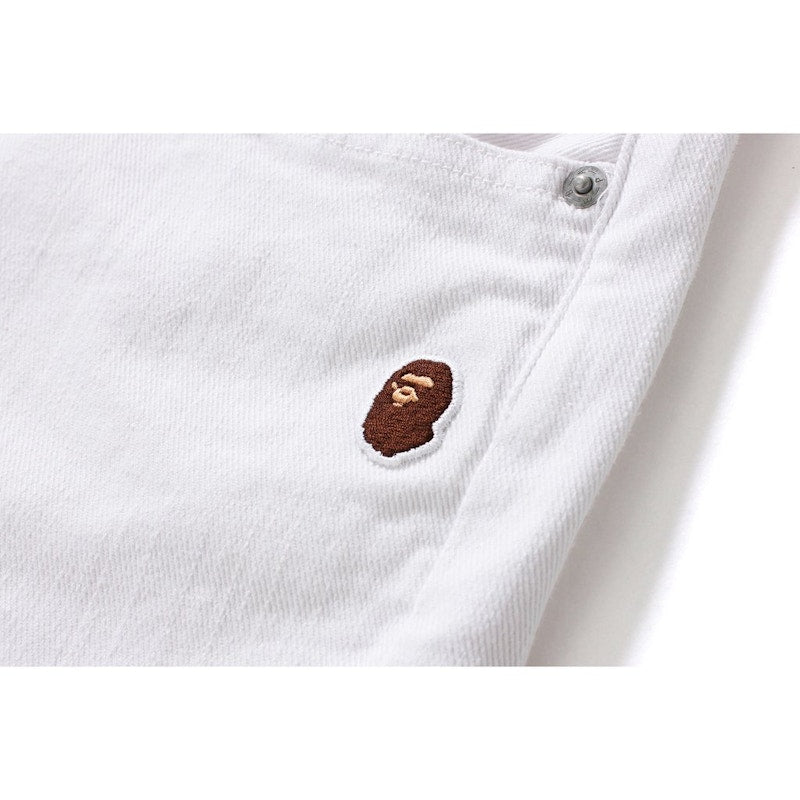 BAPE Slim Color Stretch Pants Pants White