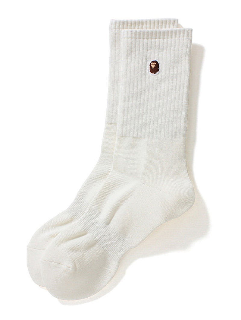 BAPE Basic Socks White