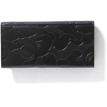 BAPE Solid Abc Leather Long Wallet Wallet Black