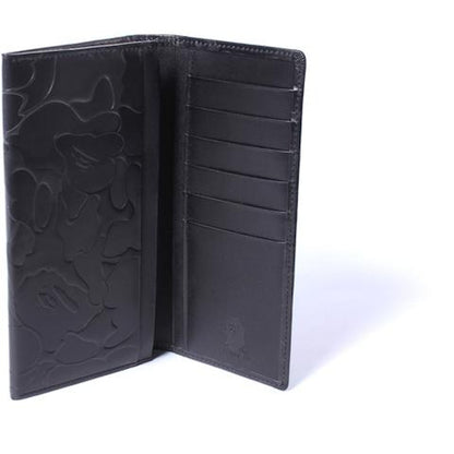 BAPE Solid Abc Leather Long Wallet Wallet Black