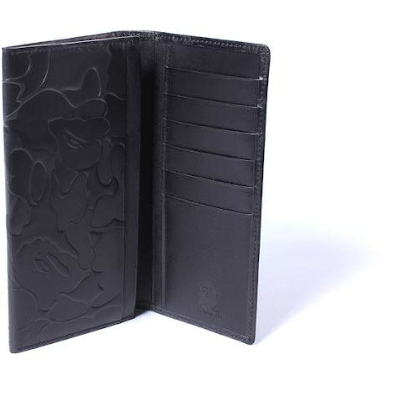BAPE Solid Abc Leather Long Wallet Wallet Black