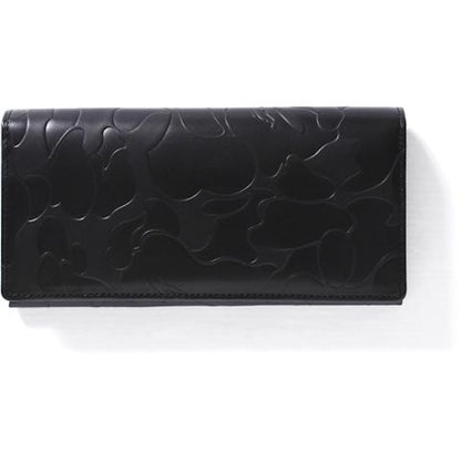 BAPE Solid Abc Leather Long Wallet Wallet Black