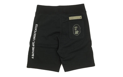 BAPE Solid Apehead Strike Logo Shark Sweatshorts Black