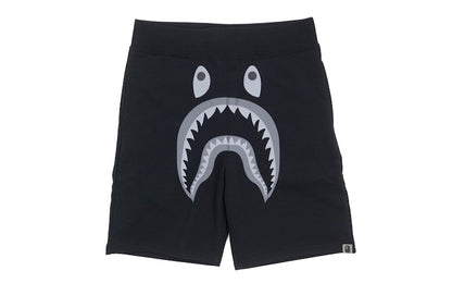 BAPE Solid Apehead Strike Logo Shark Sweatshorts Black