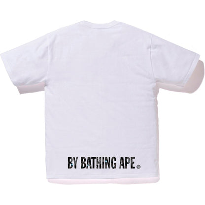BAPE Space Camo Ape Face on Bapesta Tee White