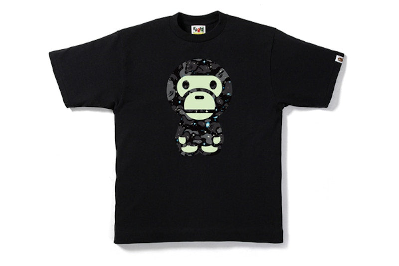 BAPE Space Camo Big Baby Milo Tee Black