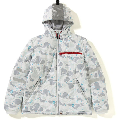 BAPE Space Camo Hoodie Jacket White