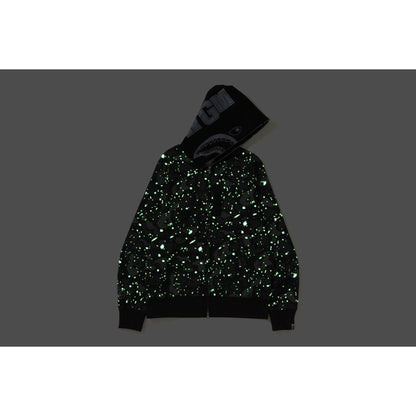 BAPE Space Camo Shark Full Zip Hoodie Black
