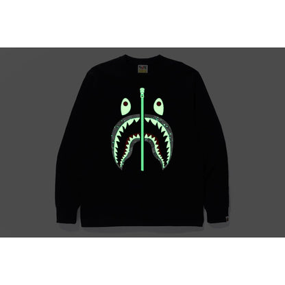 BAPE Space Camo Shark LS Tee Black