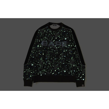 BAPE Space Camo Wide Crewneck Black