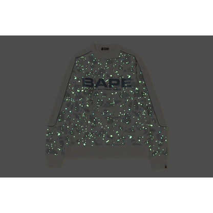 BAPE Space Camo Wide Crewneck White