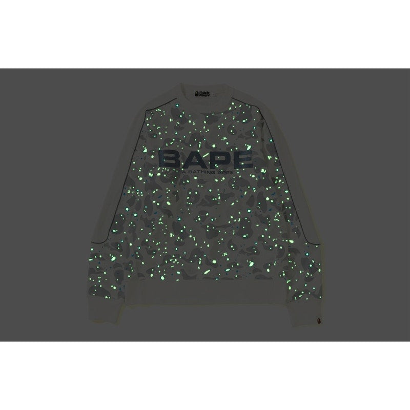 BAPE Space Camo Wide Crewneck White