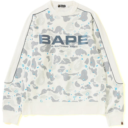 BAPE Space Camo Wide Crewneck White
