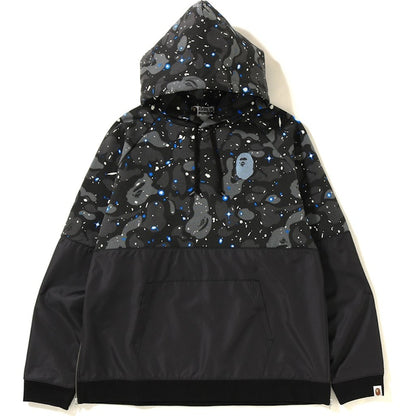BAPE Space Camo Wide Side Zip Pullover Hoodie Black
