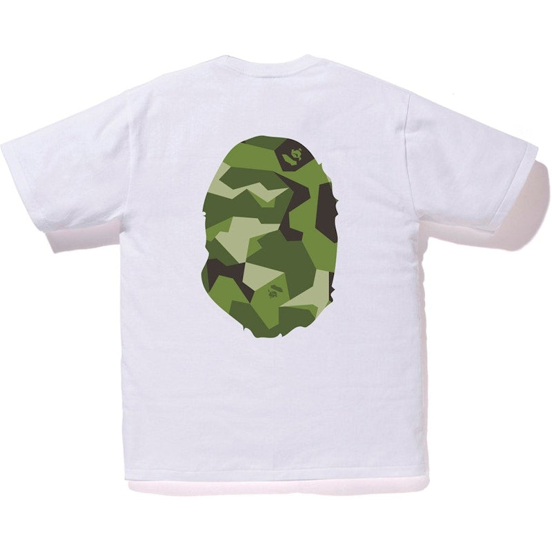 BAPE Splinter Camo Big Ape Head Tee White/Olive