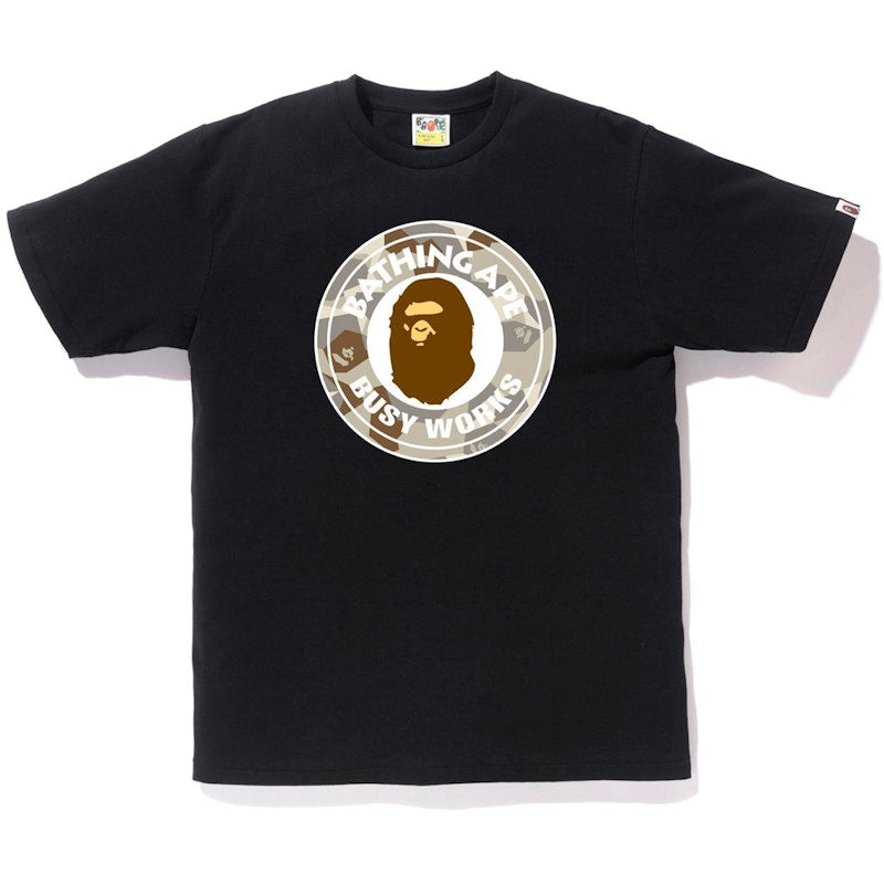 BAPE Splinter Camo Busy Works Tee Black/Beige