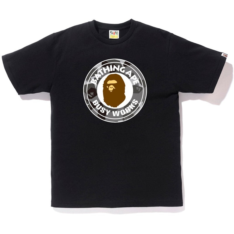 BAPE Splinter Camo Busy Works Tee Black/Black