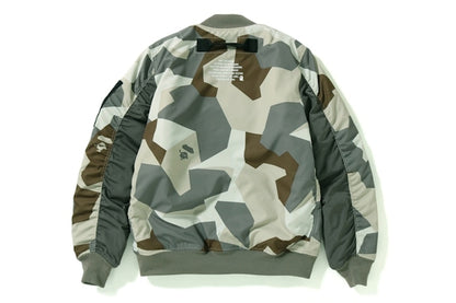 BAPE Splinter Camo Light Bomber Jacket Beige