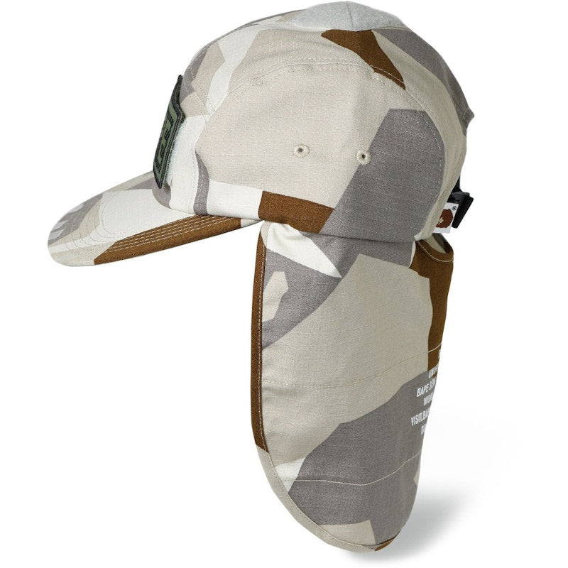 BAPE Splinter Camo Military Cap Beige